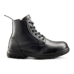 Mellow Walk Women's 6" Steel Toe Work Boot with Side Zipper 404049BLK