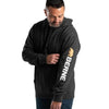 Berne Men's Signature Sleeve Hooded Pullover SP401 - Black