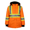 P&F Women's High-Visibility Winter Work Parka PF400 - Orange