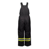 P&F Women’s High Visibility Insulated Waterproof CSA Safety Bib Overalls - PF-9001 Black