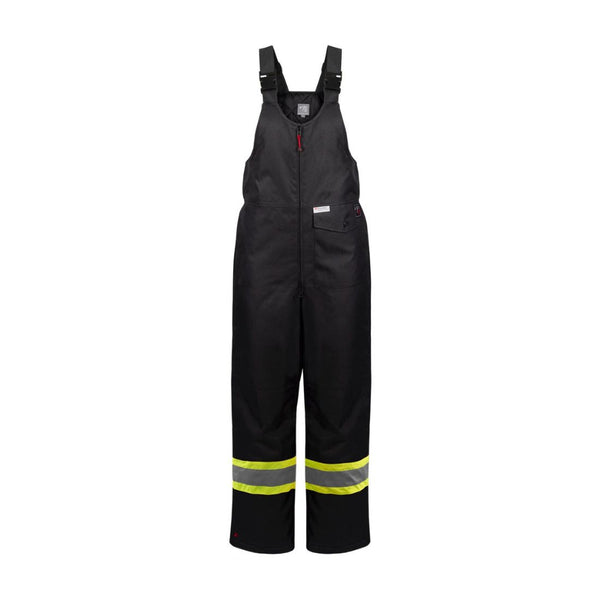 P&F Women’s High Visibility Insulated Waterproof CSA Safety Bib Overalls - PF-9001 Black