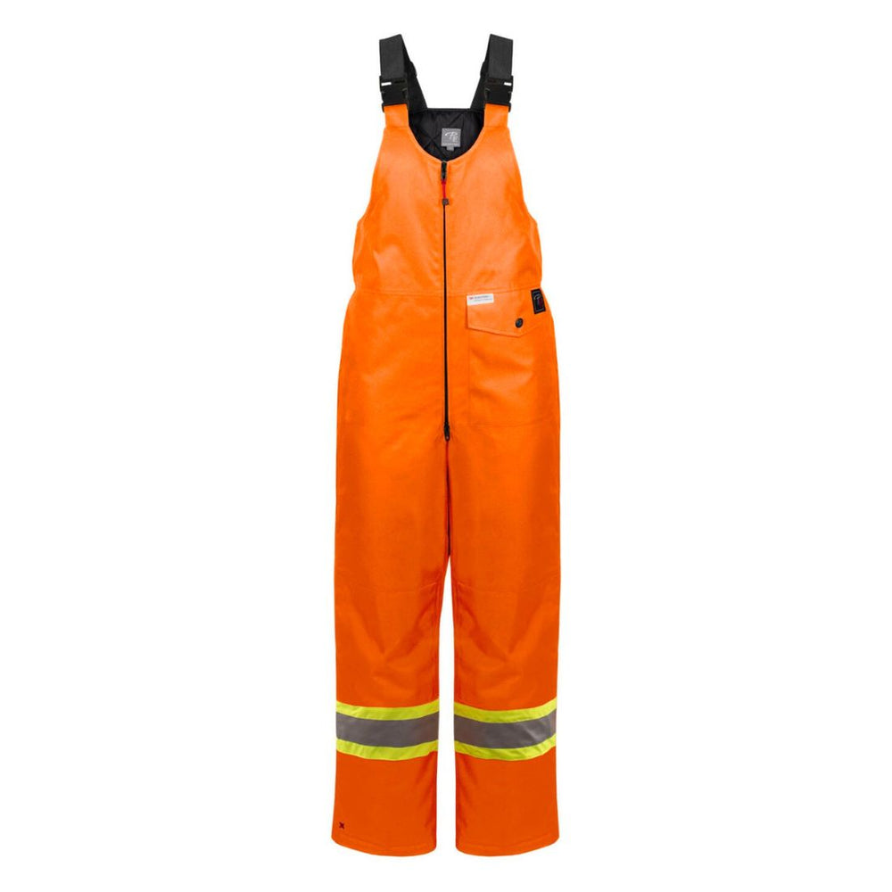 P&F Women’s High Visibility Insulated Waterproof CSA Safety Bib Overalls - PF9001 Orange