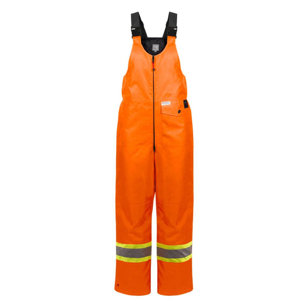 P&F Women’s High Visibility Insulated Waterproof CSA Safety Bib Overalls - PF-9001 Orange