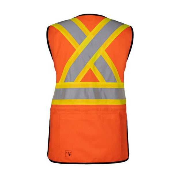 P&F Women's High Visibility Safety Vest with 4" Reflective Stripes PF760B-17