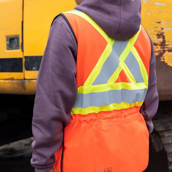 P&F Women's High Visibility Safety Vest with 4" Reflective Stripes PF760B-17