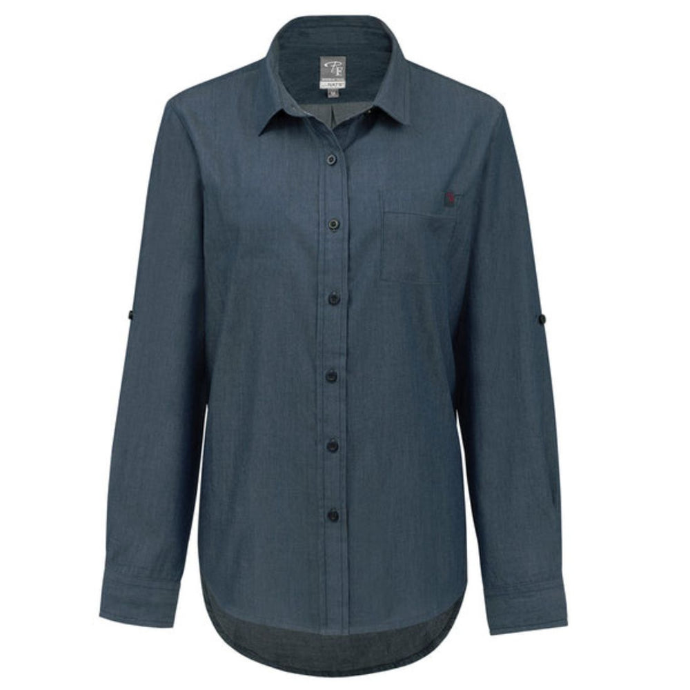 P&F Women's Long Sleeve Flannel Work Shirt PF475-16 - Navy