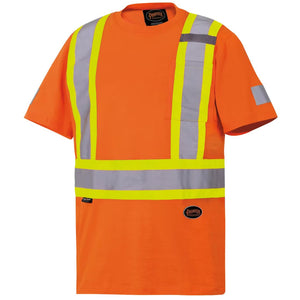 Pioneer Men's Hi-Vis 100% Cotton Short Sleeve Work T-Shirt 6978A