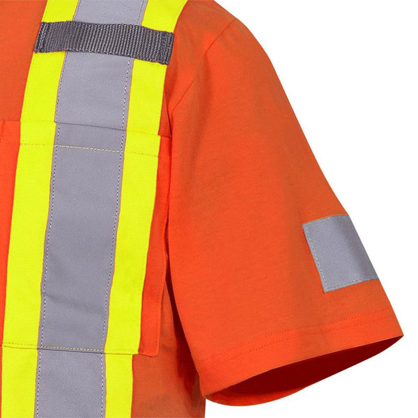Pioneer Men's Hi-Vis 100% Cotton Short Sleeve Work T-Shirt 6978A