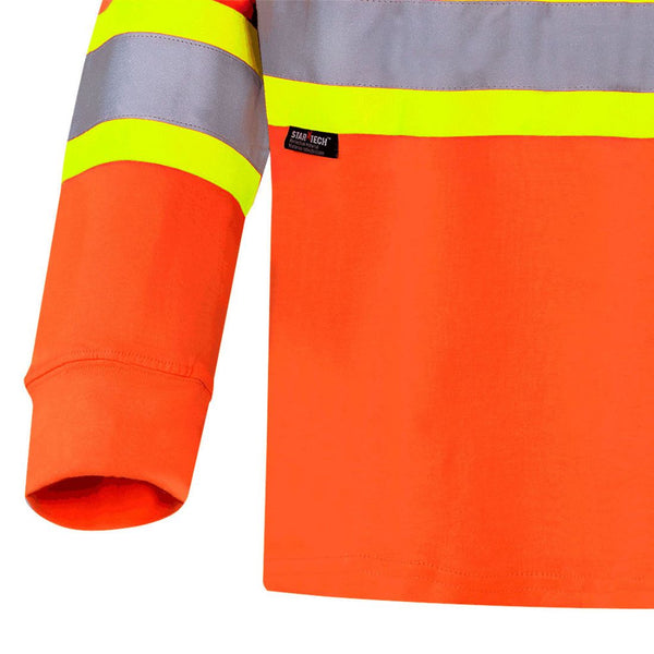 Pioneer Men's Hi-Vis 100% Cotton Long Sleeve Work Shirt 6981A