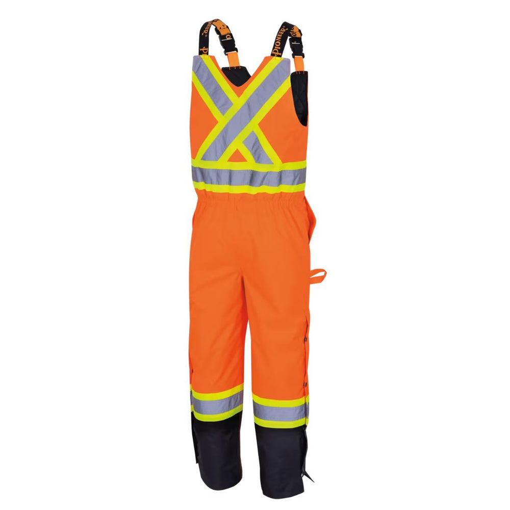 Pioneer Men's Hi-Vis Waterproof Safety Bib Overall 5040BB - Orange