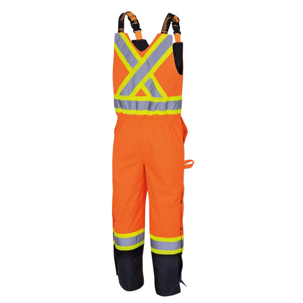 Pioneer Men's Hi-Vis Waterproof Safety Bib Overall 5040BB - Orange