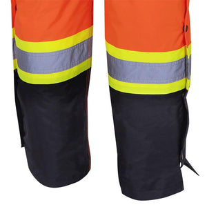 Pioneer Men's Hi-Vis Waterproof Safety Bib Overall 5040BB - Orange