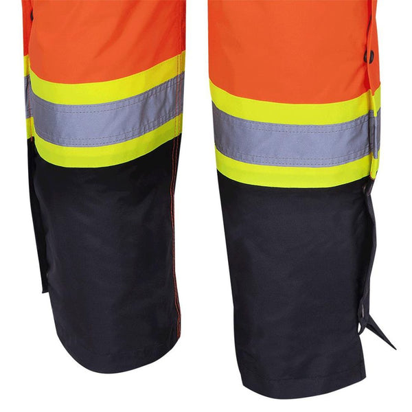 Pioneer Men's Hi-Vis Waterproof Safety Bib Overall 5040BB - Orange
