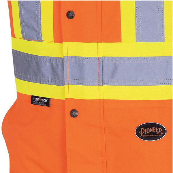Pioneer Men's Hi-Vis Waterproof Safety Bib Overall 5040BB - Orange