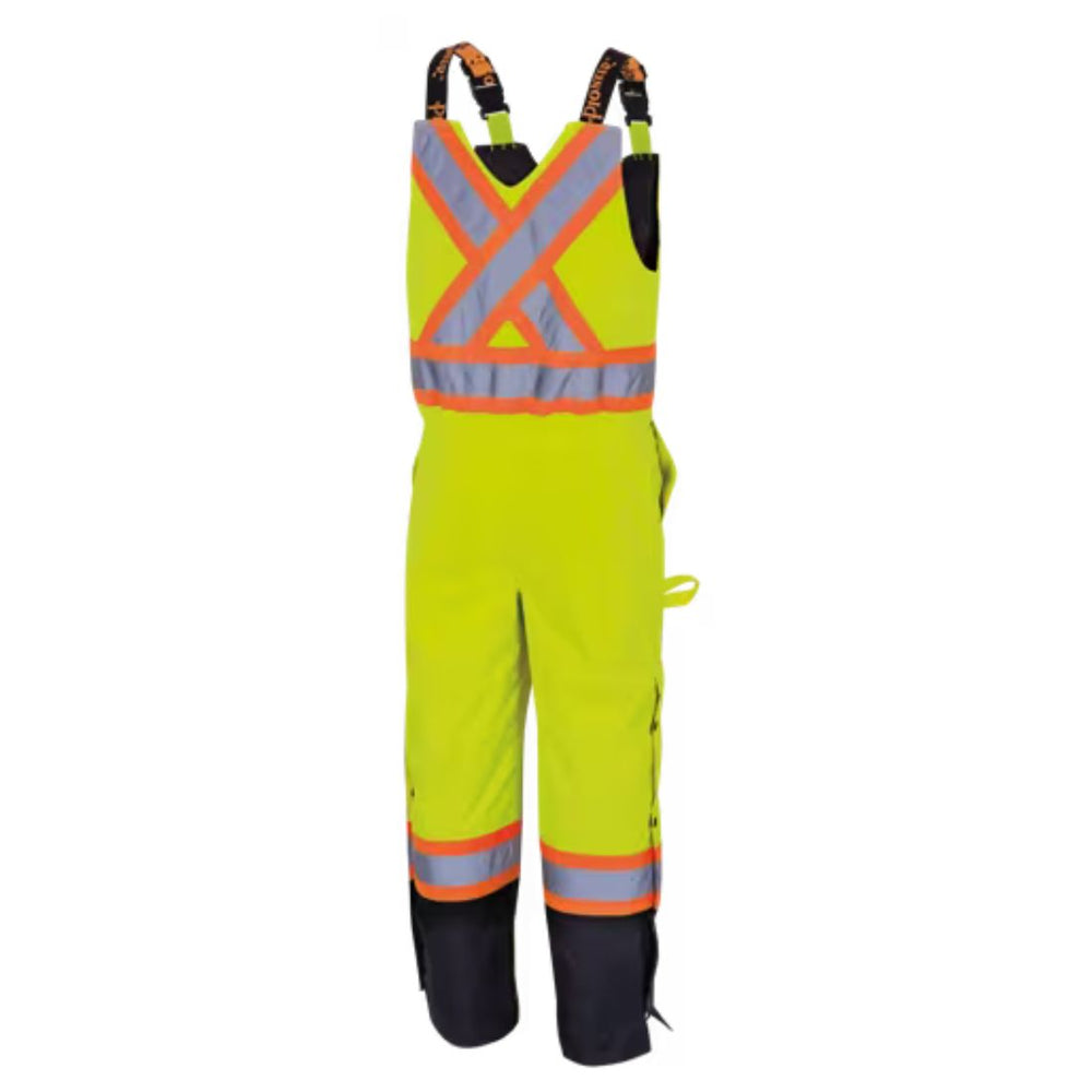 Pioneer Men's Hi-Vis Waterproof Safety Bib Overall 5041BB - Yellow