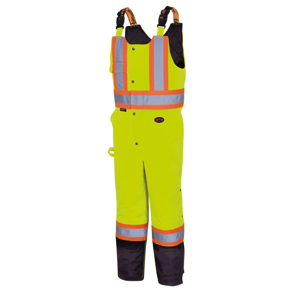 Pioneer Men's Hi-Vis Waterproof Safety Bib Overall 5041BB - Yellow