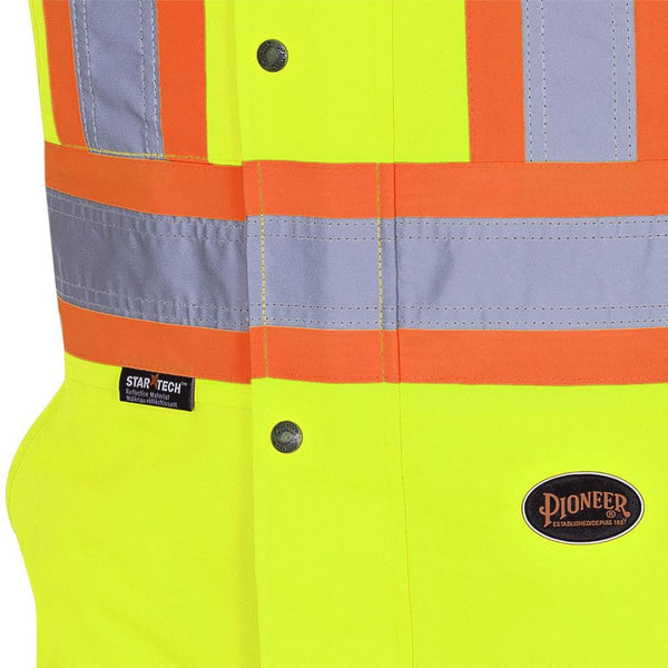 Pioneer Men's Hi-Vis Waterproof Safety Bib Overall 5041BB - Yellow
