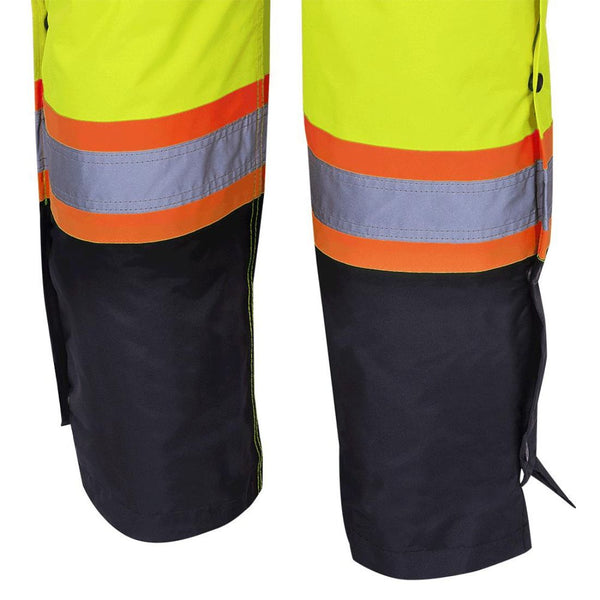 Pioneer Men's Hi-Vis Waterproof Safety Bib Overall 5041BB - Yellow