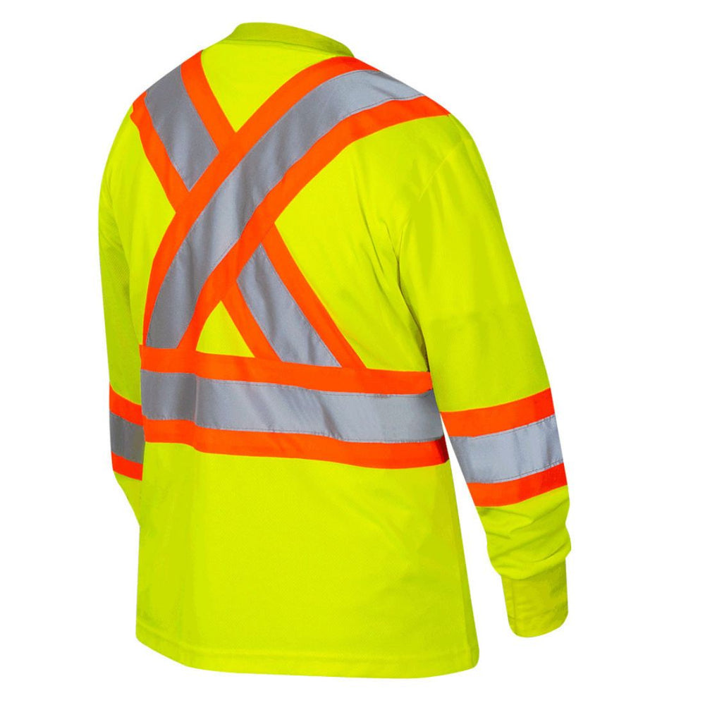 Pioneer Women's Birdseye Safety High Visibility Long Sleeve Shirt 6969 - Yellow