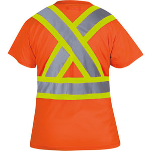 Pioneer Women's Birdseye Safety High Visibility T-Shirt 6948 - Orange