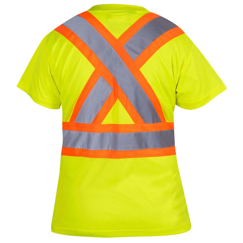 Pioneer Women's Birdseye Safety High Visibility T-Shirt 6949 - Yellow
