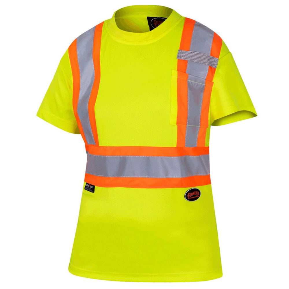 Pioneer Women's Birdseye Safety High Visibility T-Shirt 6949 - Yellow