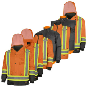 Pioneer Yukon Men's 7-in-1 HI VIS Waterproof Winter Parka 5056 - Orange