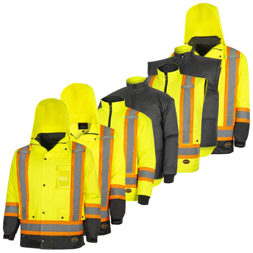 Pioneer Yukon Men's 7-in-1 HI VIS Waterproof Winter Parka 5057 - Yellow