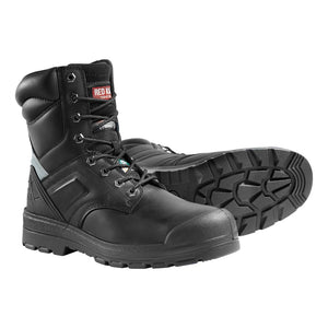 Red Kap Campbell Men's 8" Steel Toe Waterproof Work Safety CSA Boot 1037BK - Black