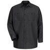 Red Kap Men's Long Sleeve Industrial Work Shirt - Black