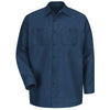 Red Kap Men's Long Sleeve Industrial Work Shirt - Navy