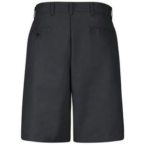 Red Kap Men's Plain Front Work Shorts PT26BK - Black
