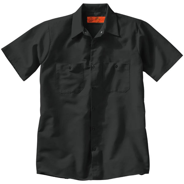 Red Kap Men's Short Sleeve Industrial Work Shirt - Black