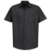 Red Kap Men's Short Sleeve Industrial Work Shirt - Black
