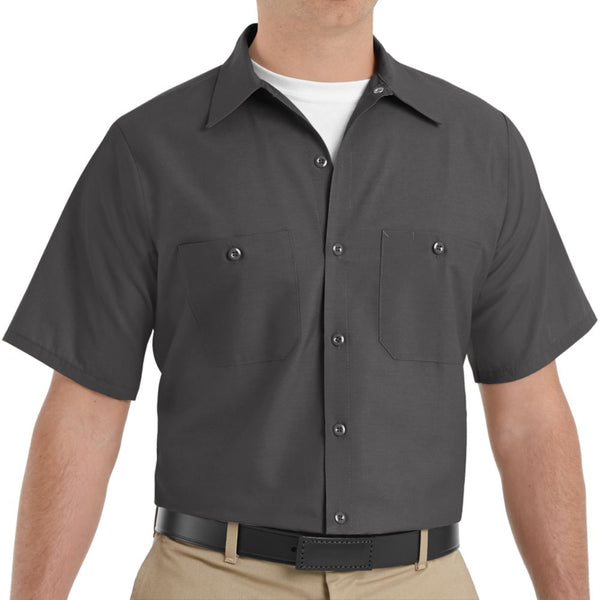 Red Kap Men's Short Sleeve Industrial Work Shirt - Charcoal SP24CH