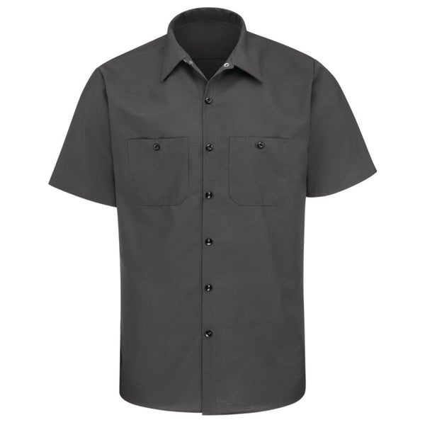 Red Kap Men's Short Sleeve Industrial Work Shirt - Charcoal SP24CH