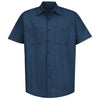 Red Kap Men's Short Sleeve Industrial Work Shirt - Navy