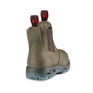 Redback Bobcat Unisex Slip On Steel Toe Work Boot - Iron Bark PSBIB