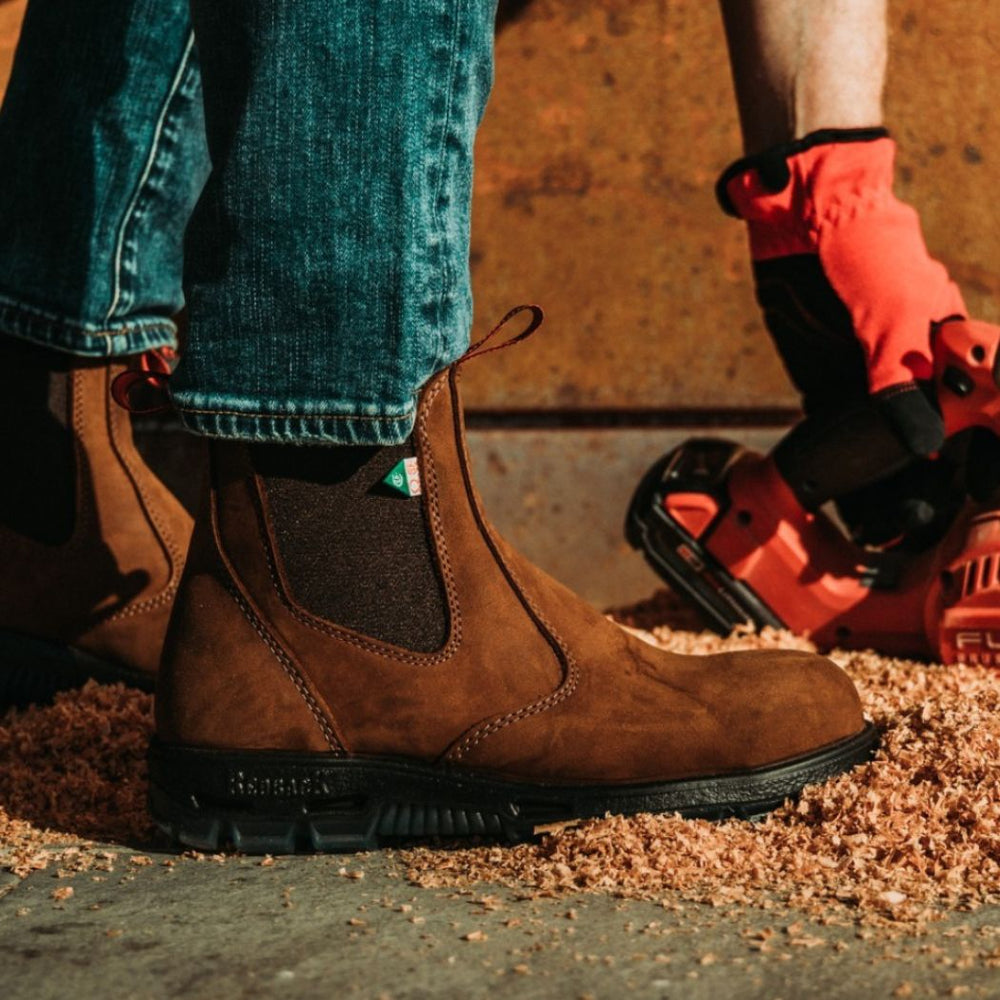 Redback Bobcat Unisex Slip On Steel Toe Work Boot -  PSBHT Tussock