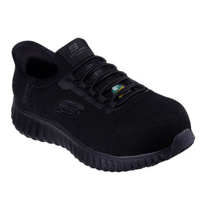 Skechers Cicades Ombray Women's Composite Toe Slip on Work Shoes 108224CABK - Black