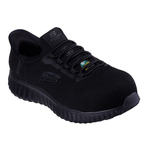Skechers Cicades Ombray Women's Composite Toe Slip on Work Shoes 108224CABK - Black