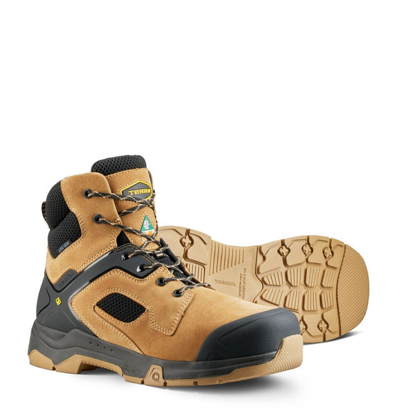Terra Cobalt Men's 6" Composite Toe Work Safety Boot 1279TN - Tan