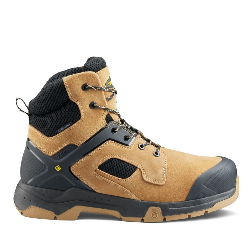 Terra Cobalt Men's 6" Composite Toe Work Safety Boot 1279TN - Tan