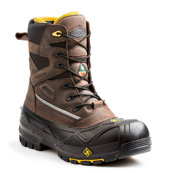 SIZE 12 ONLY: Terra Crossbow XS Winter Safety Boot with Composite Toe 915507 - Brown
