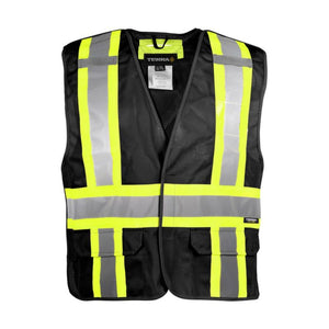 Terra Hi-Vis 5 Point Tear Away Vest - Black 116523BK