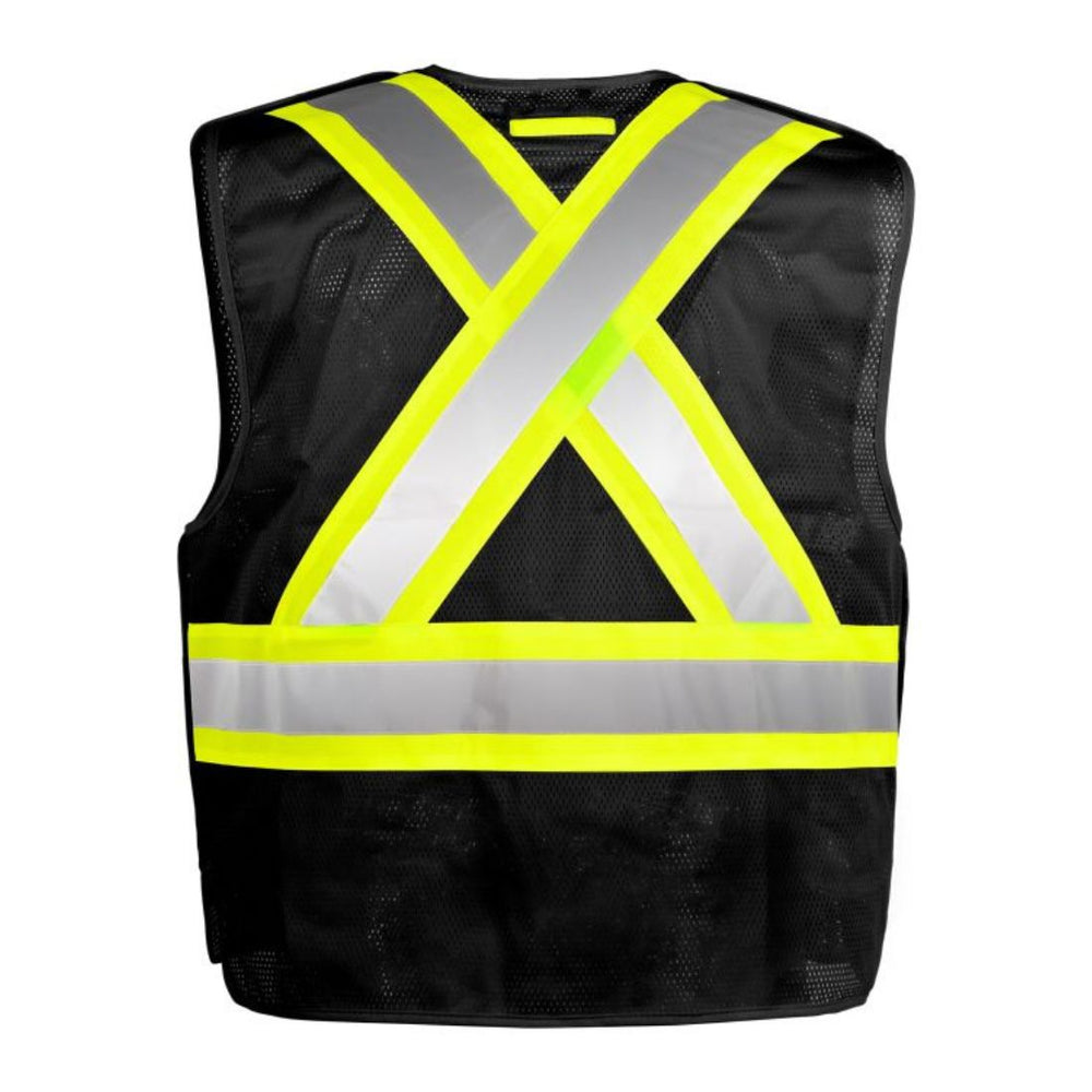 Terra Hi-Vis 5 Point Tear Away Vest - Black 116523BK