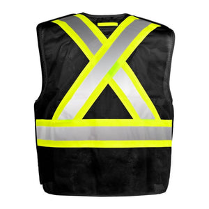 Terra Hi-Vis 5 Point Tear Away Vest - Black 116523BK