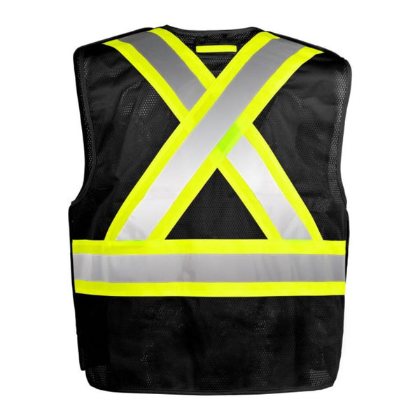 Terra Hi-Vis 5 Point Tear Away Vest - Black 116523BK