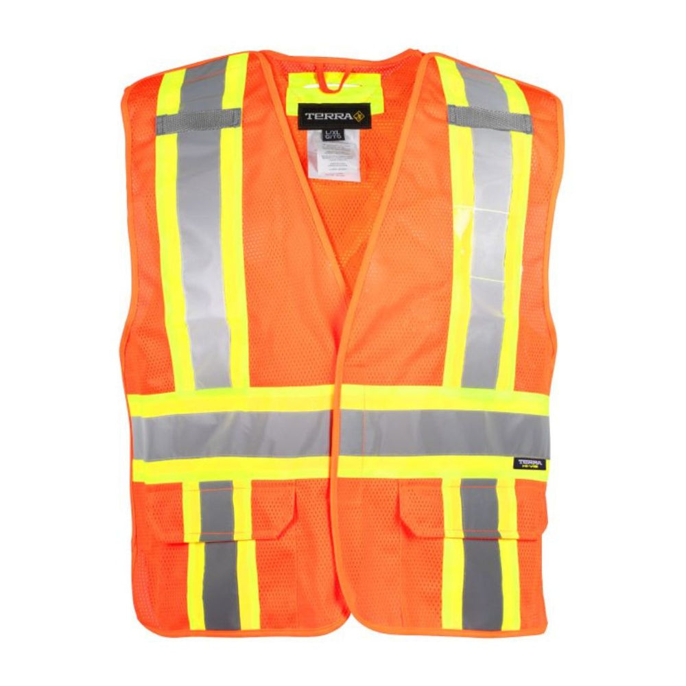 Terra Hi-Vis 5 Point Tear Away Vest - Orange 116523OR