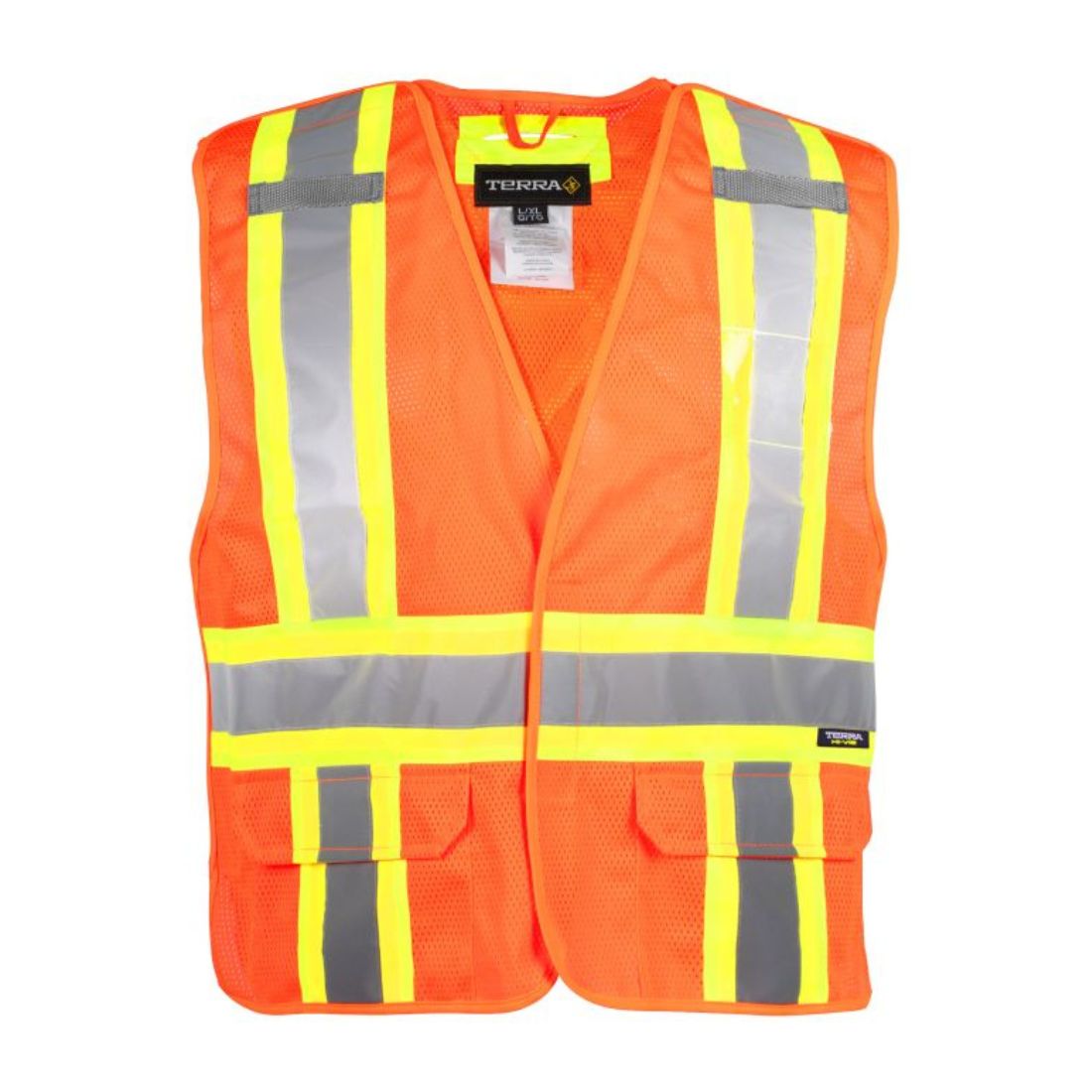 Terra Hi-Vis 5 Point Tear Away Vest - Orange 116523OR